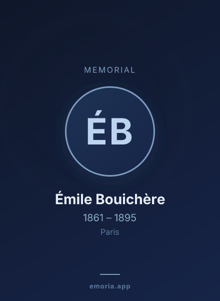 Memorial portrait of Émile Bouichère
