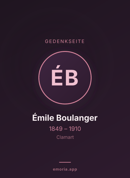 Gedenkportrait von Émile Boulanger