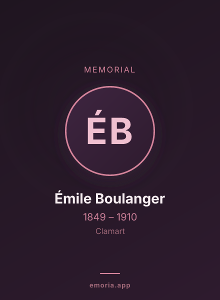 Memorial portrait of Émile Boulanger