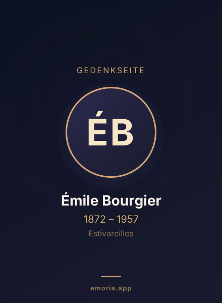 Gedenkportrait von Émile Bourgier
