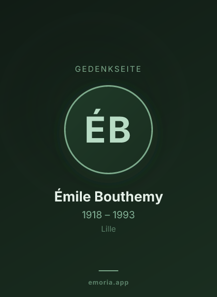 Gedenkportrait von Émile Bouthemy