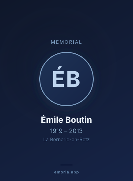 Memorial portrait of Émile Boutin