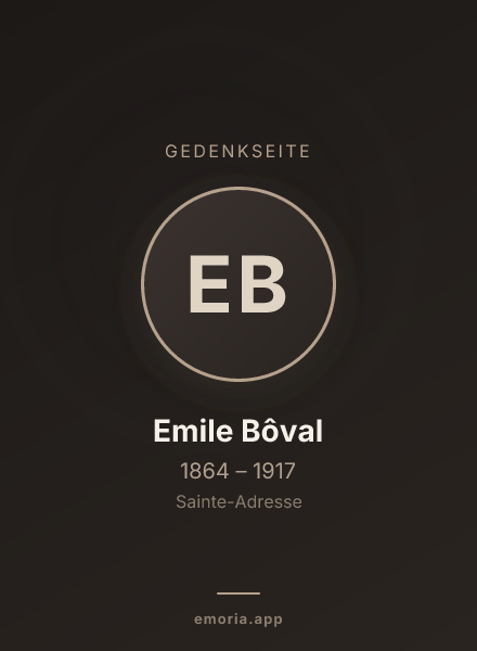 Gedenkportrait von Emile Bôval