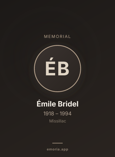 Memorial portrait of Émile Bridel