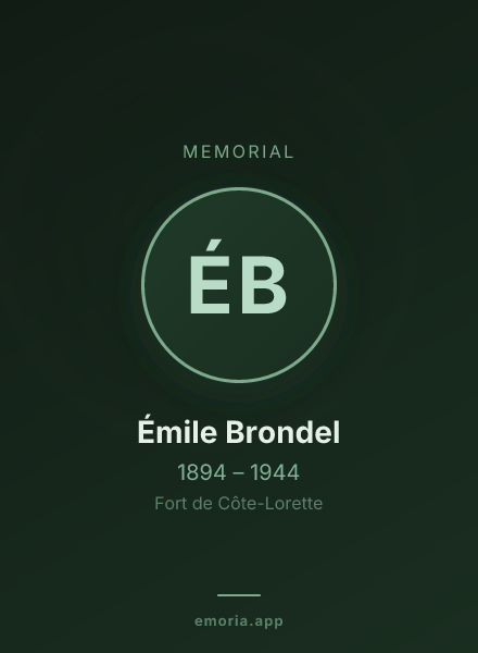 Memorial portrait of Émile Brondel