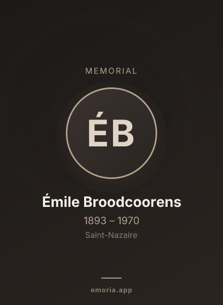 Memorial portrait of Émile Broodcoorens