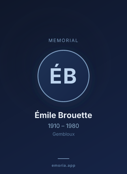 Memorial portrait of Émile Brouette
