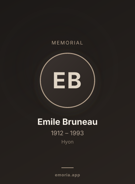 Memorial portrait of Emile Bruneau