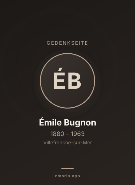 Gedenkportrait von Émile Bugnon