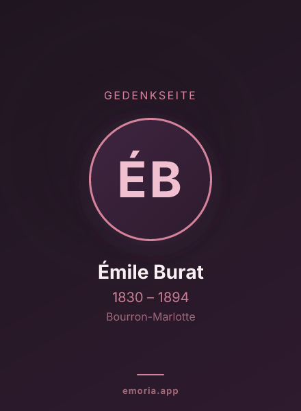 Gedenkportrait von Émile Burat