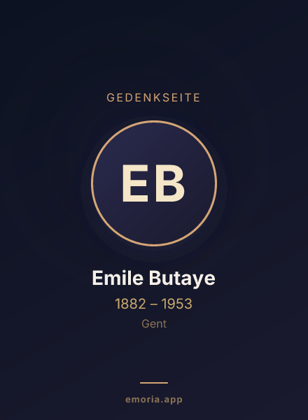 Gedenkportrait von Emile Butaye