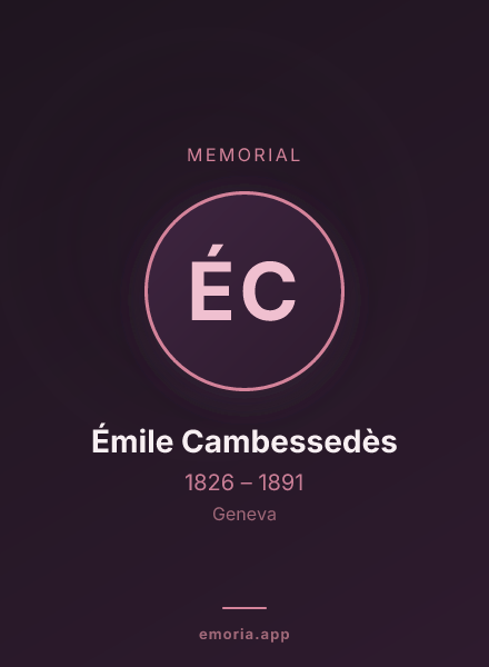 Memorial portrait of Émile Cambessedès