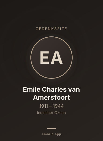 Gedenkportrait von Emile Charles van Amersfoort
