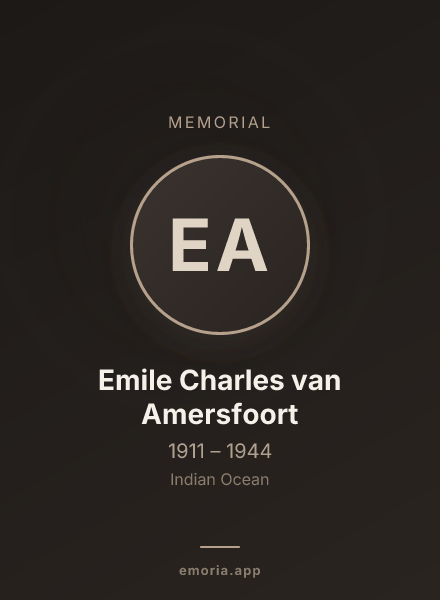 Memorial portrait of Emile Charles van Amersfoort
