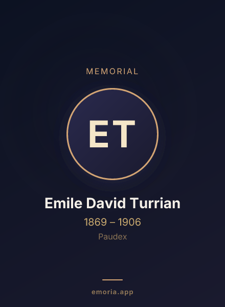 Memorial portrait of Emile David Turrian