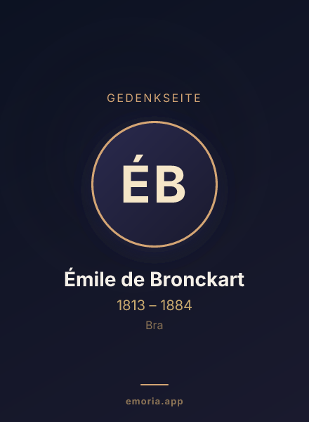 Gedenkportrait von Émile de Bronckart