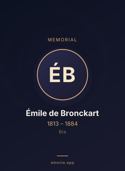 Memorial portrait of Émile de Bronckart