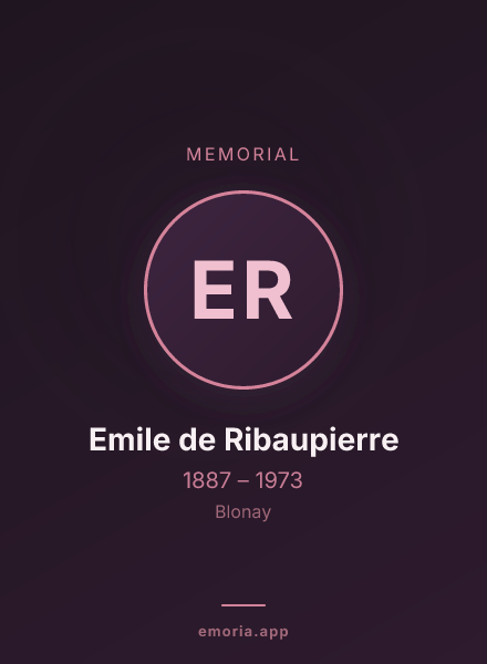 Memorial portrait of Emile de Ribaupierre