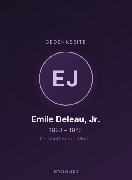 Gedenkportrait von Emile Deleau, Jr.