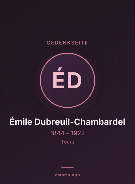 Gedenkportrait von Émile Dubreuil-Chambardel