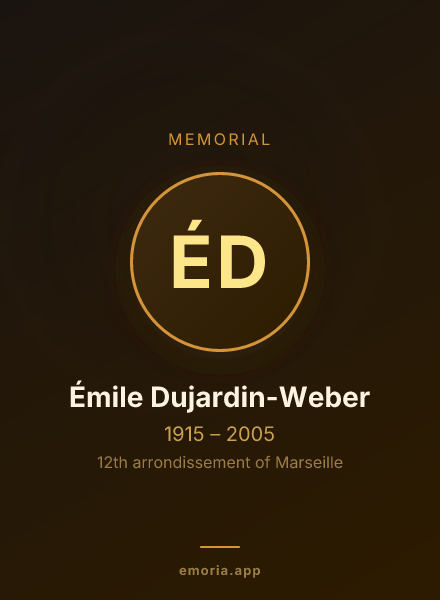 Memorial portrait of Émile Dujardin-Weber