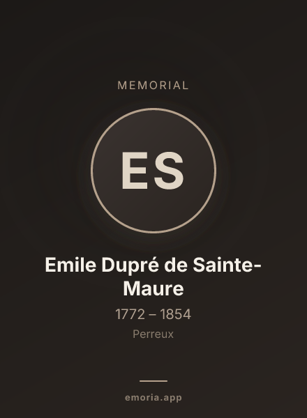 Memorial portrait of Emile Dupré de Sainte-Maure