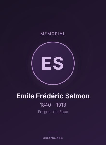 Memorial portrait of Emile Frédéric Salmon
