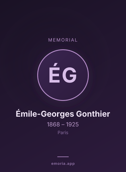 Memorial portrait of Émile-Georges Gonthier