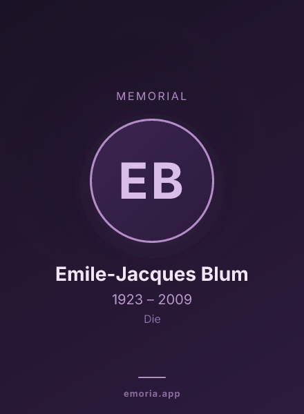 Memorial portrait of Emile-Jacques Blum