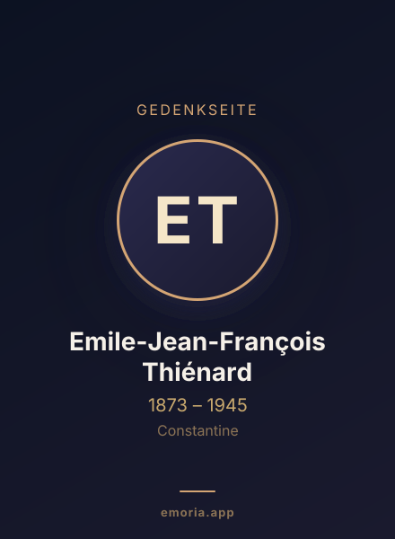 Gedenkportrait von Emile-Jean-François Thiénard