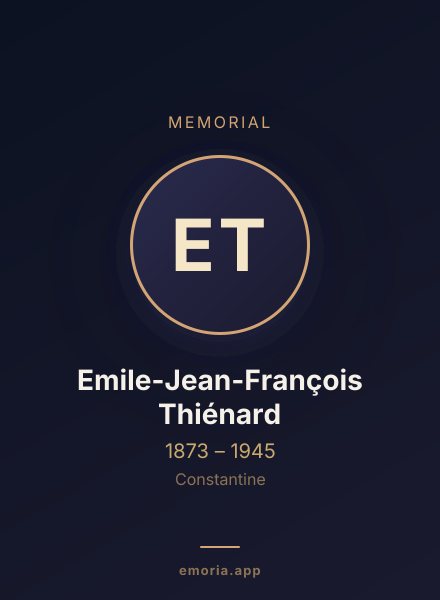 Memorial portrait of Emile-Jean-François Thiénard