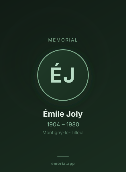 Memorial portrait of Émile Joly