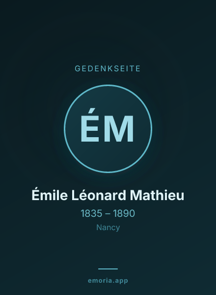 Gedenkportrait von Émile Léonard Mathieu
