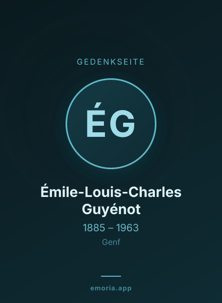 Gedenkportrait von Émile-Louis-Charles Guyénot
