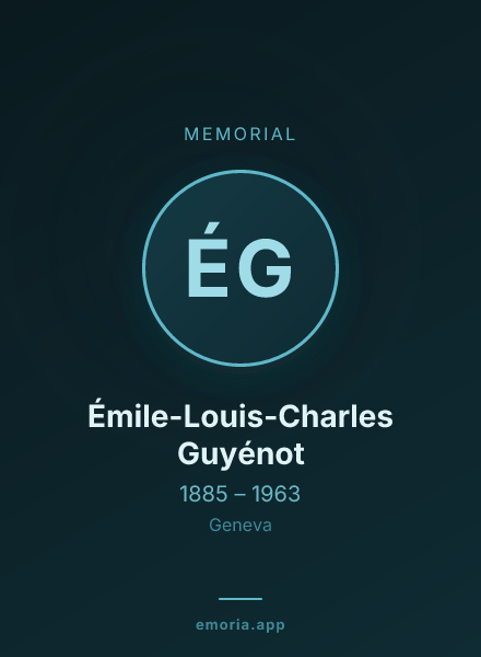 Memorial portrait of Émile-Louis-Charles Guyénot