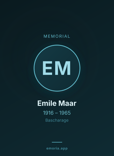 Memorial portrait of Emile Maar