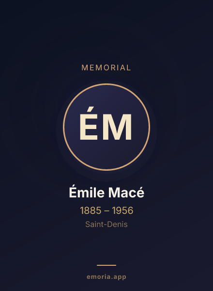 Memorial portrait of Émile Macé