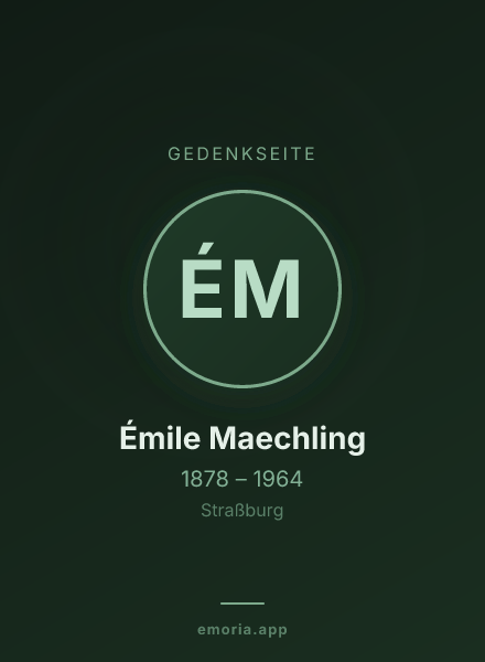 Gedenkportrait von Émile Maechling