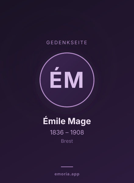 Gedenkportrait von Émile Mage