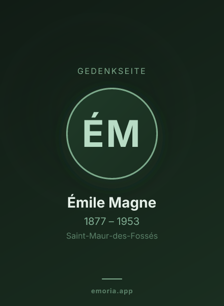 Gedenkportrait von Émile Magne