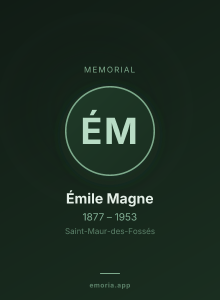 Memorial portrait of Émile Magne
