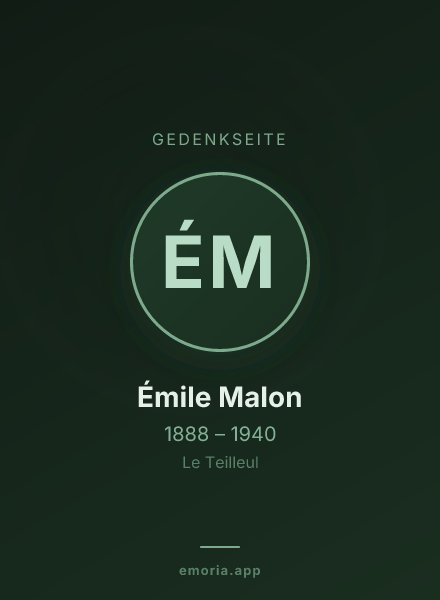 Gedenkportrait von Émile Malon