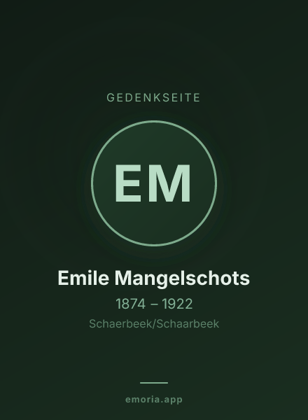 Gedenkportrait von Emile Mangelschots