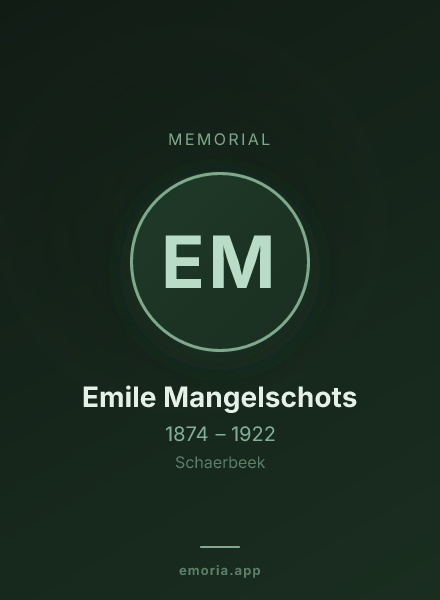 Memorial portrait of Emile Mangelschots