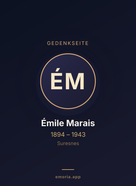 Gedenkportrait von Émile Marais