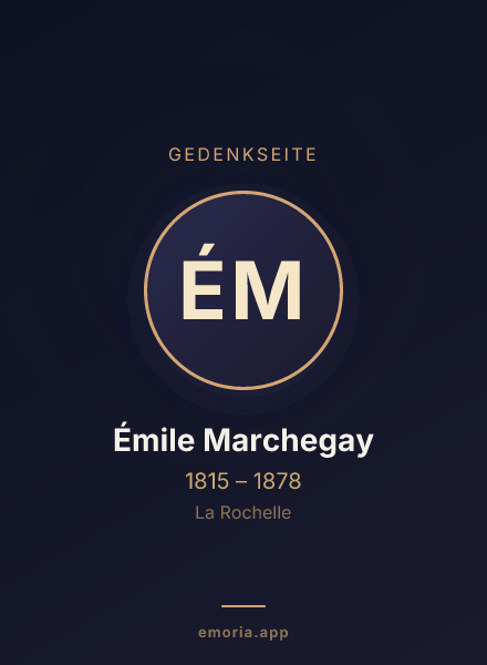 Gedenkportrait von Émile Marchegay