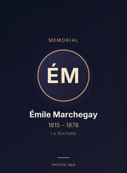 Memorial portrait of Émile Marchegay