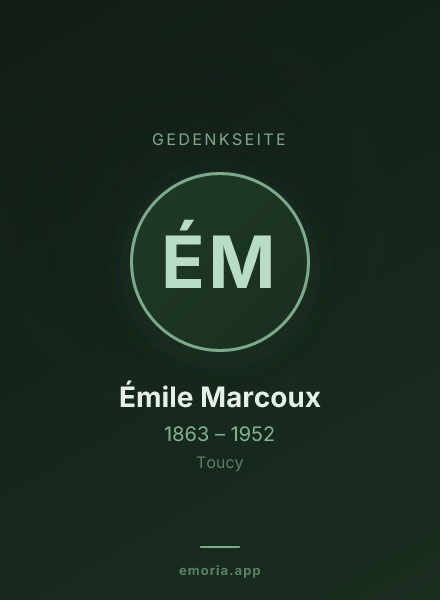 Gedenkportrait von Émile Marcoux