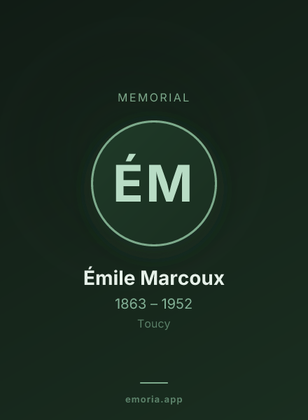 Memorial portrait of Émile Marcoux