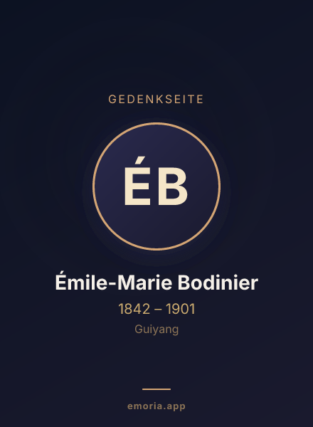 Gedenkportrait von Émile-Marie Bodinier